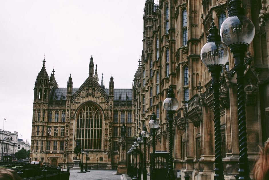 UK parliament building London street