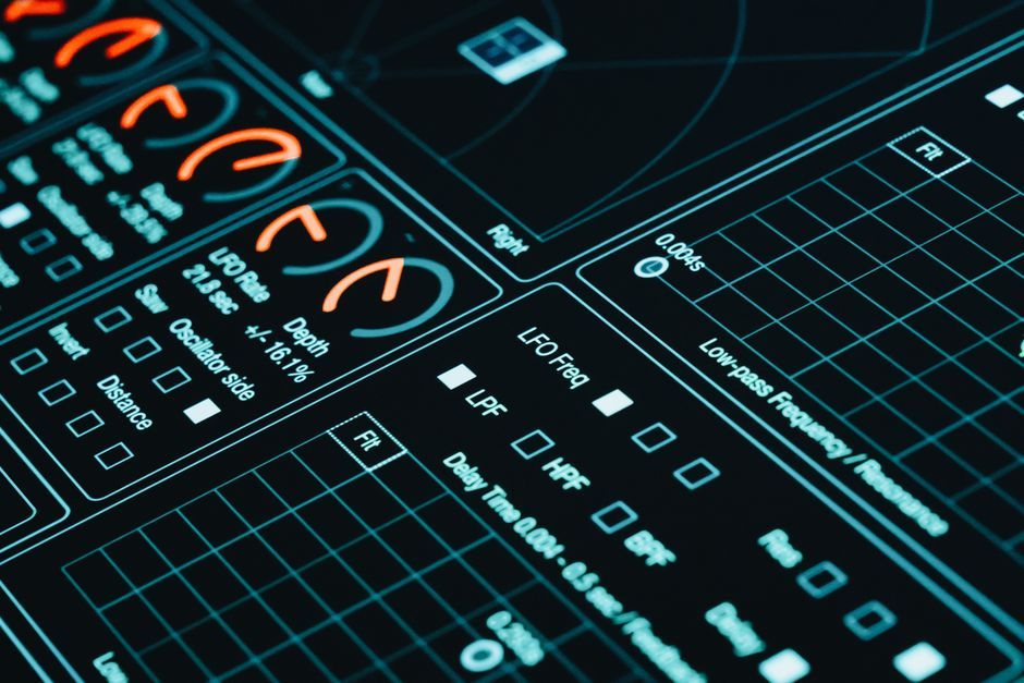 futuristic technology data analytics dashboard