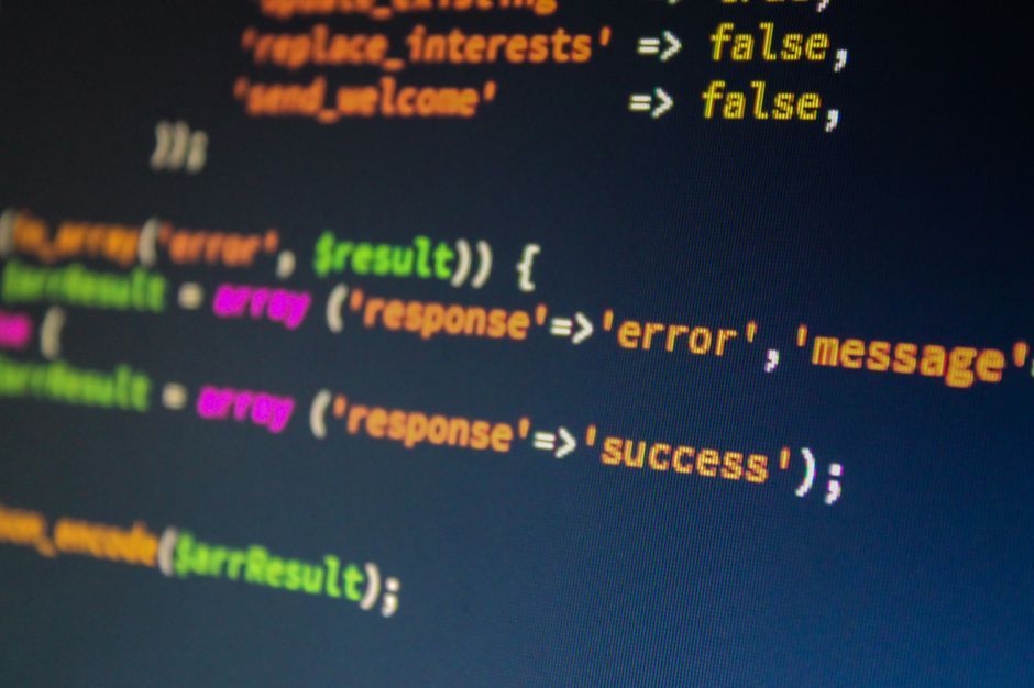 code error debugging screen
