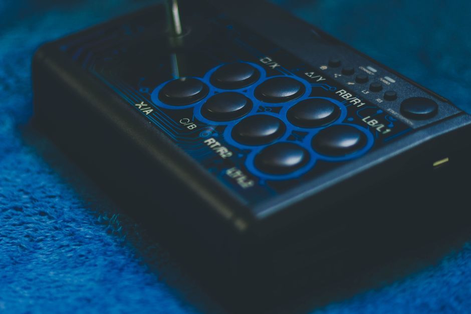 gamepad joystick close up