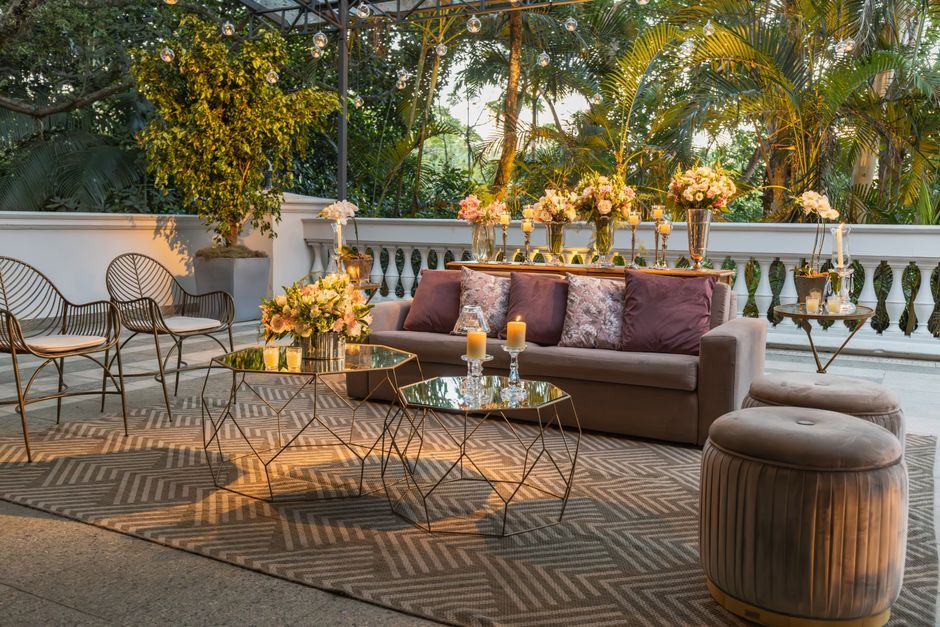 Spain Marbella luxury terrace architectural outdoor rug lounge setting