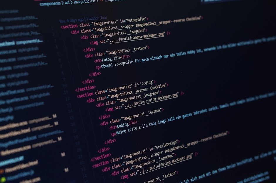 developer portfolio code website design screen