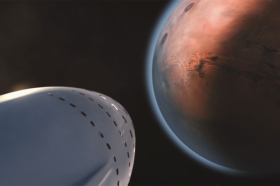 mars spacecraft exploration concept art