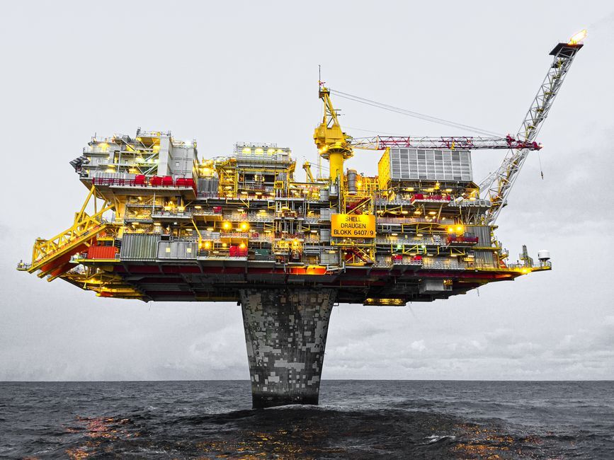 North Sea oil platform industrial facility