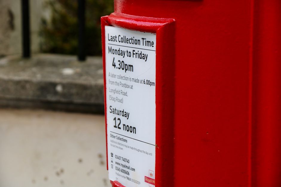 UK postbox street delivery