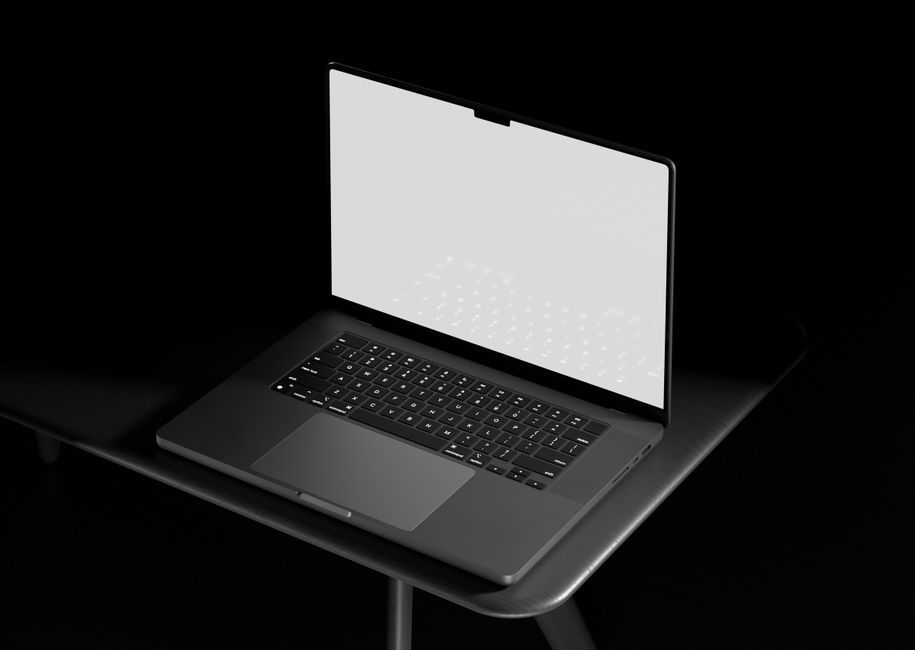 laptop computer notebook office workspace no logo