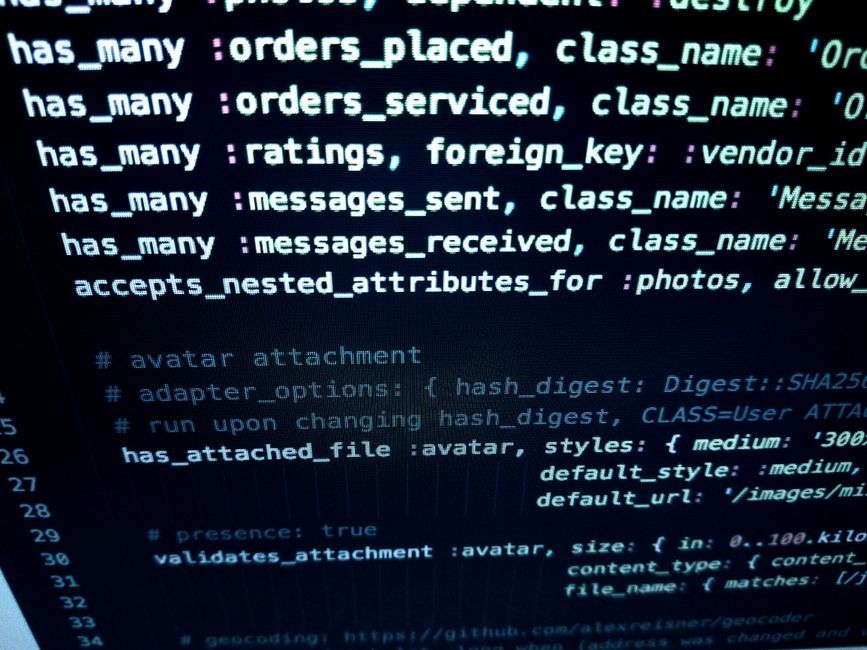 software code programming developer screen