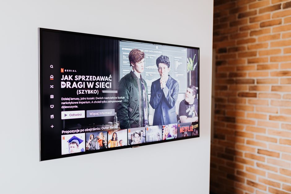 modern smart TV living room
