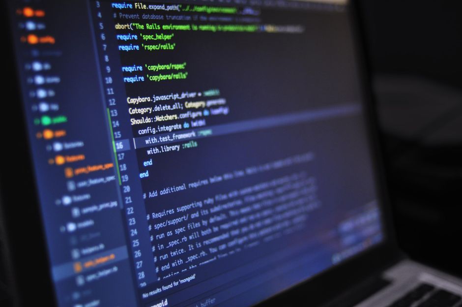 database code developer screen