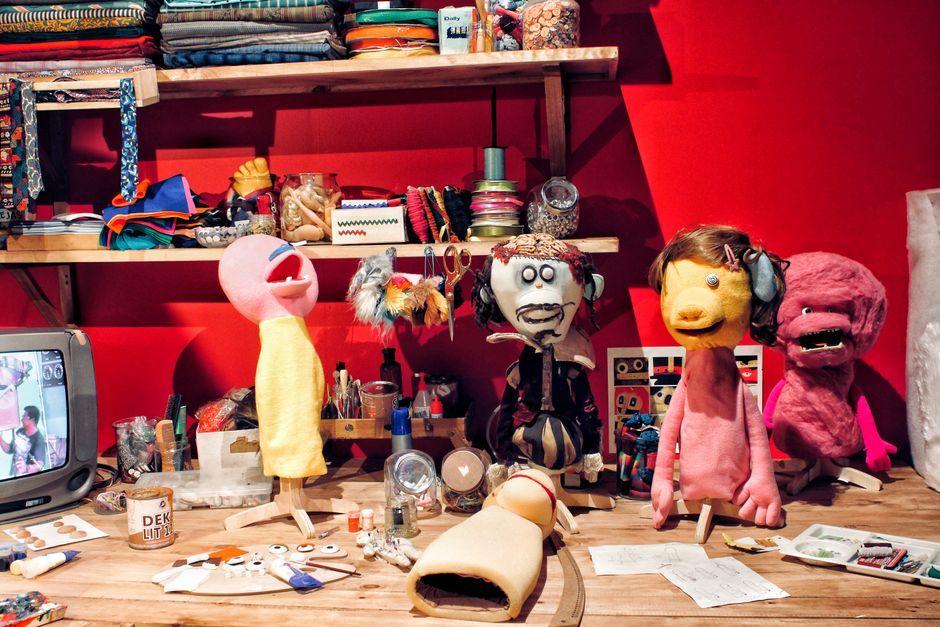 claymation puppet character farm set studio
