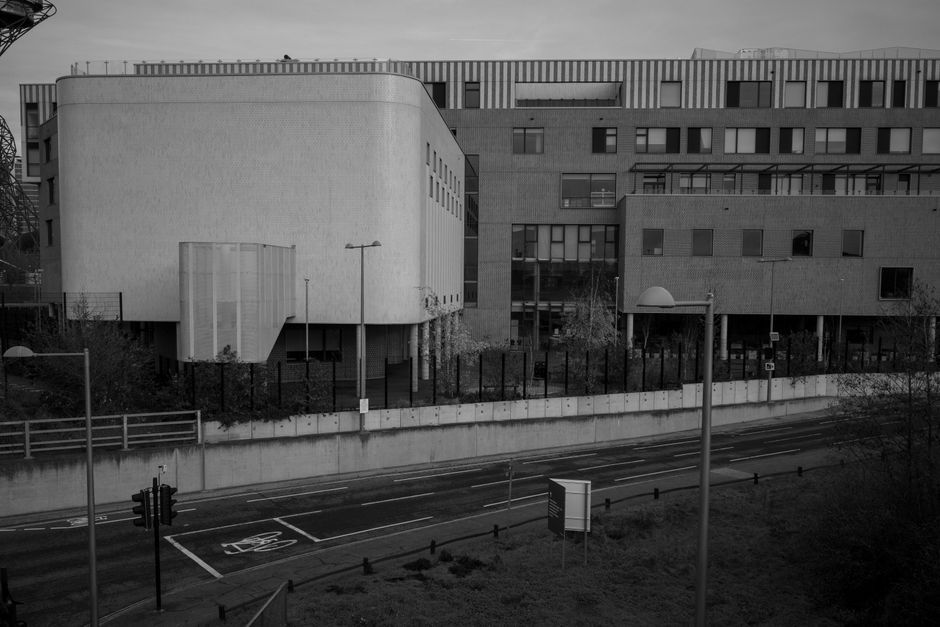 UK National Health Service hospital building exterior healthcare