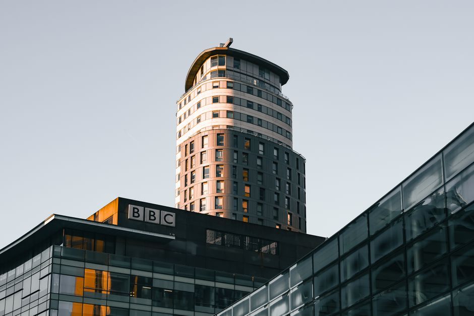 UK television studio broadcasting office building
