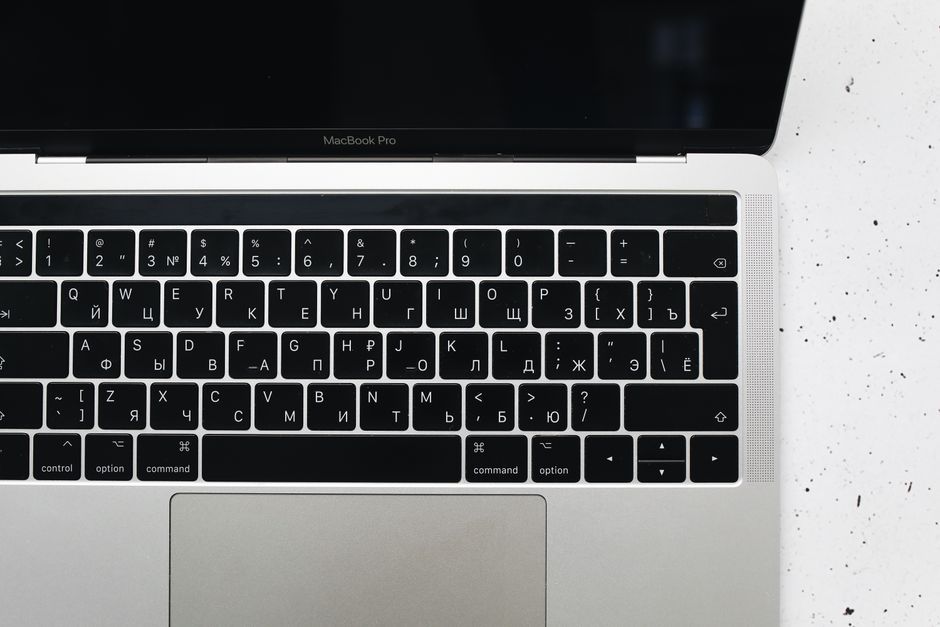 macbook pro notebook computer workspace close up