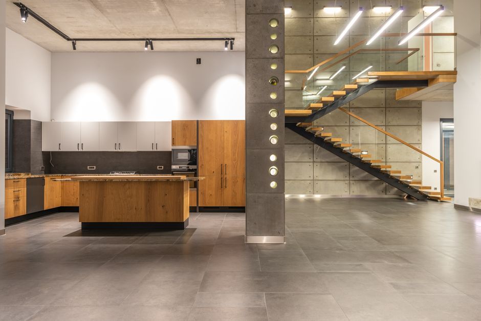 Tokyo Japan residential interior loft wooden furniture staircase