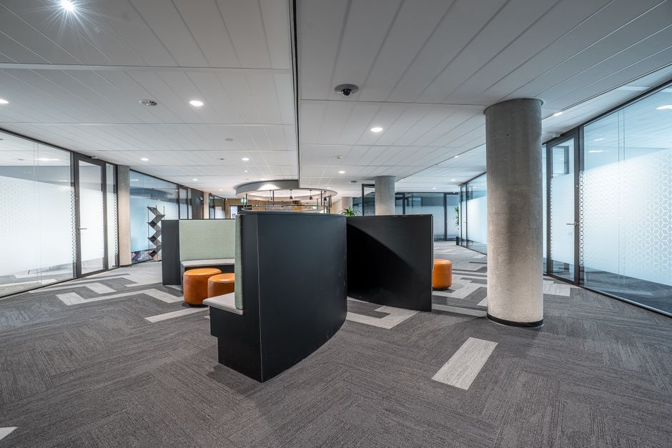 modern corporate office workspace interior