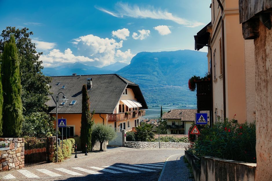 Italy mountain village street architecture