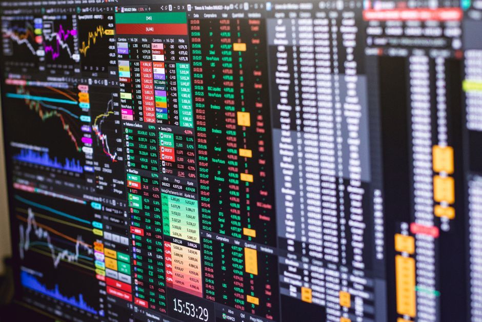 stock market financial chart trading screen