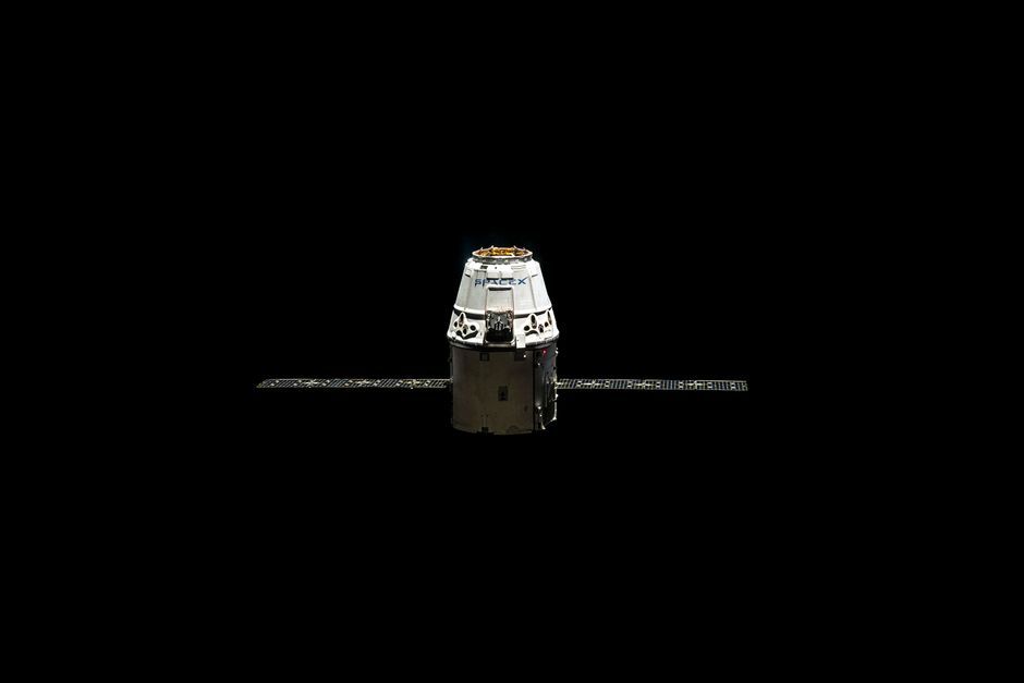 International Space Station orbiting Earth in space