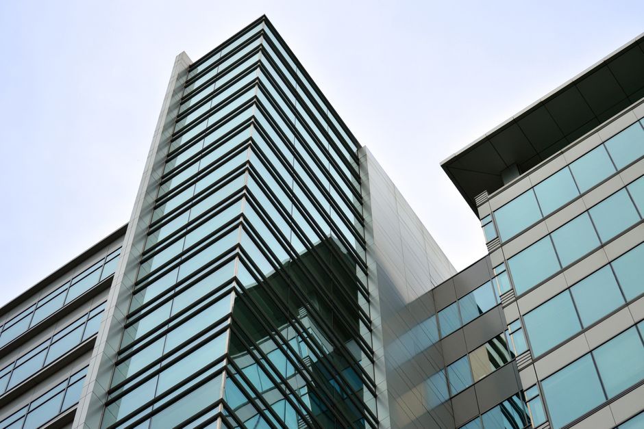corporate office workspace tech company building exterior