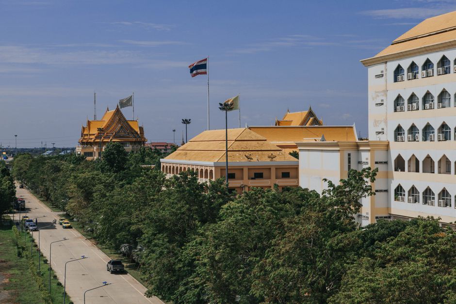 Thailand university campus building exterior