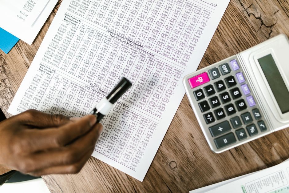 data table spreadsheet columns rows