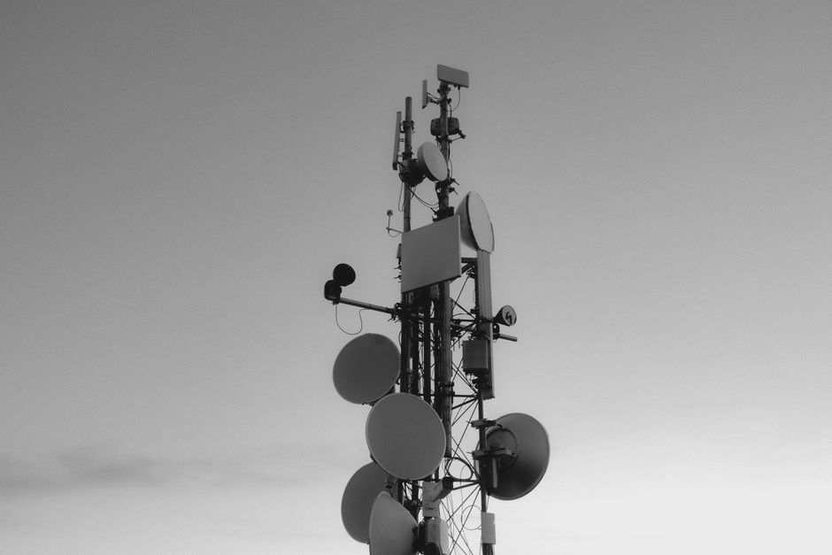 satellite dish antenna communication station