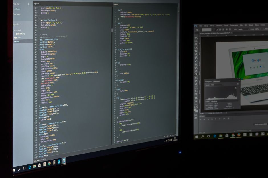 retro computer code development screen monitor no logo