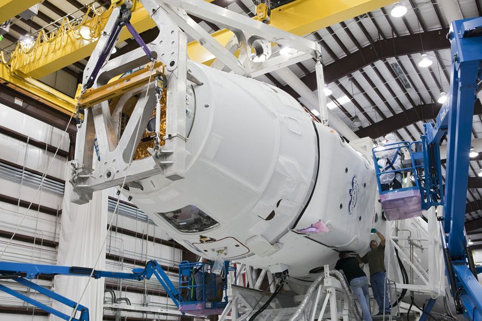aerospace engineering rocket assembly facility workspace