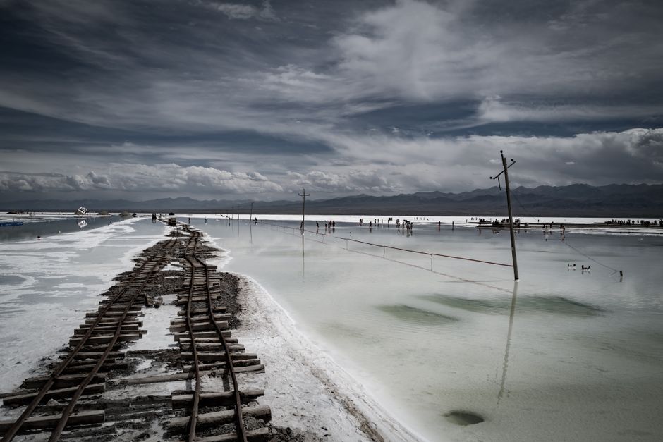 Scotland railway track stormy weather landscape