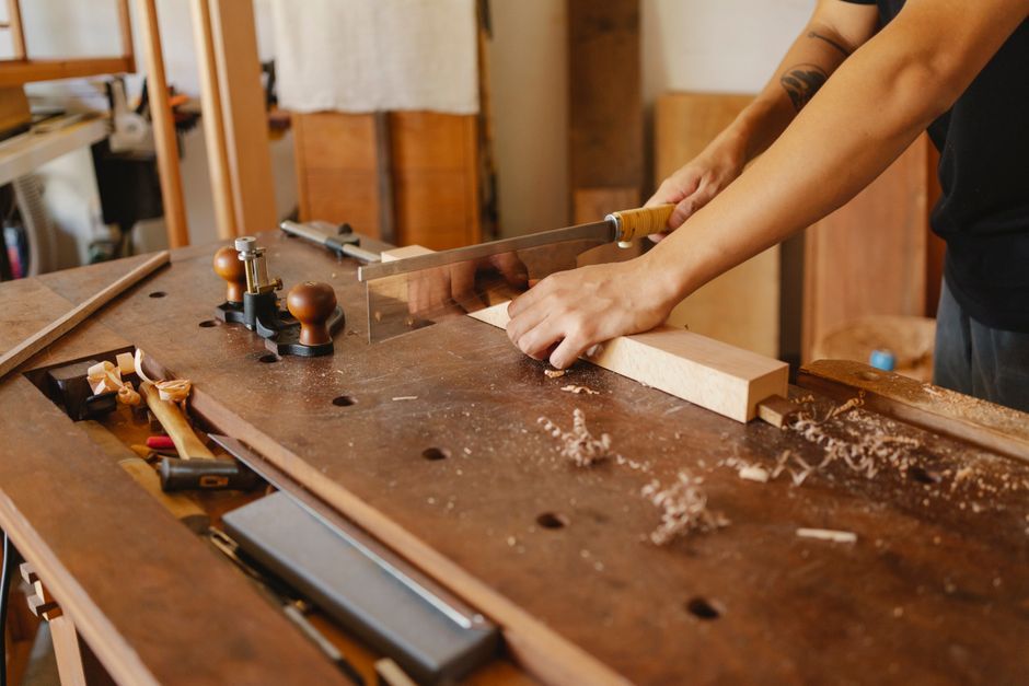 Japan timber woodworking workshop