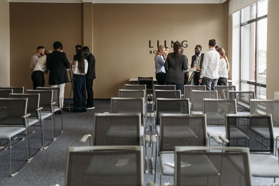 business conference networking lounge meeting room