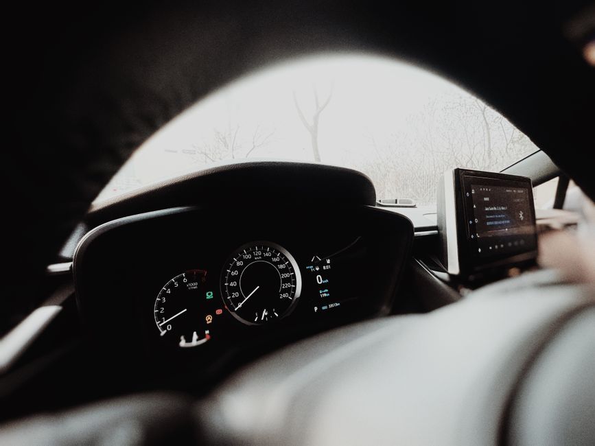 modern technology autonomous car dashboard interior