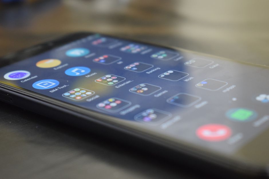 smartphone screen bezel close up