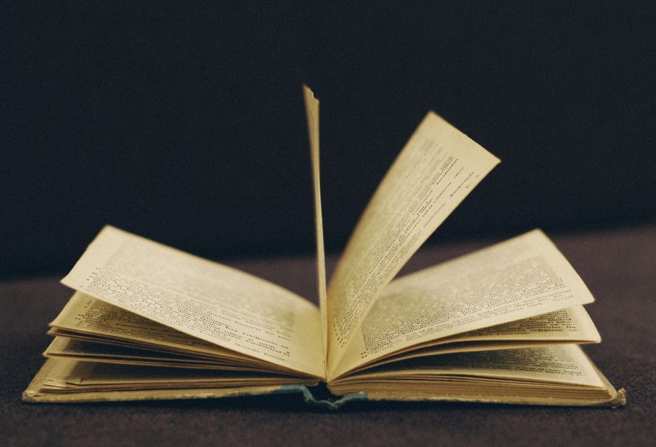 book reading literature open page