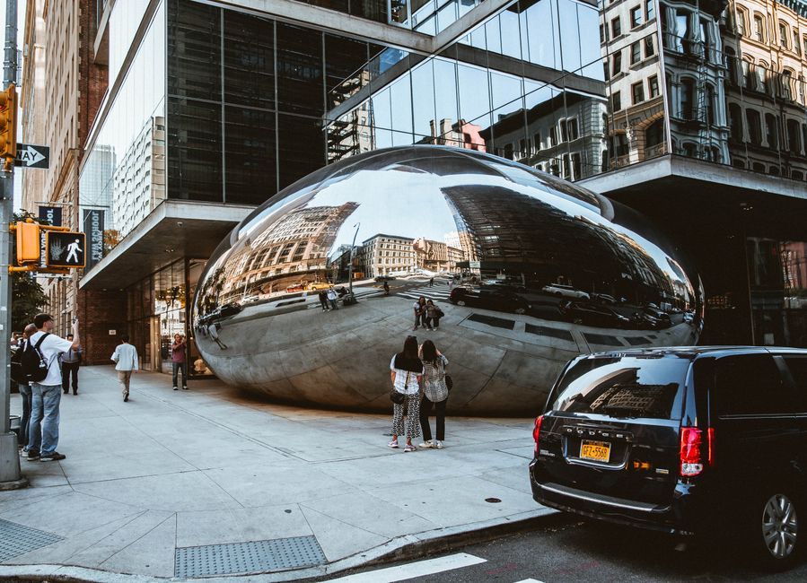 New York street public art canopy architecture outdoor