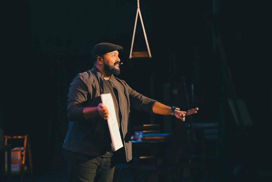 comedian stage microphone performance