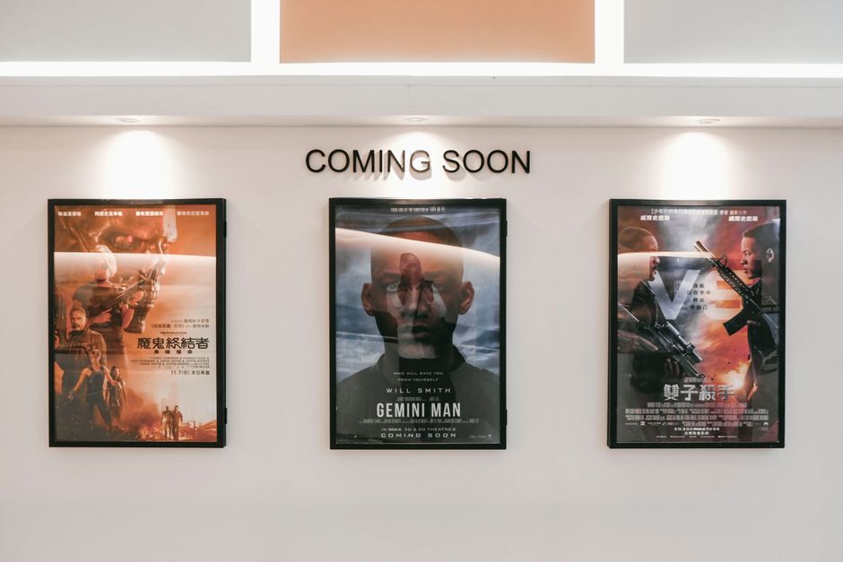 horror movie promotional poster display