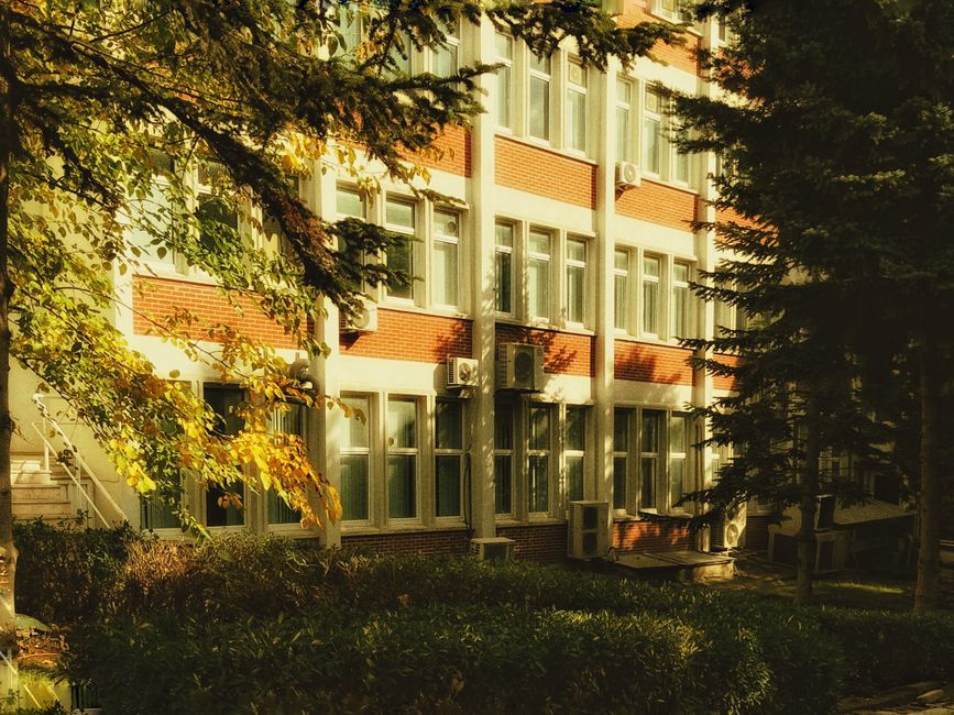 Serbia university campus building exterior