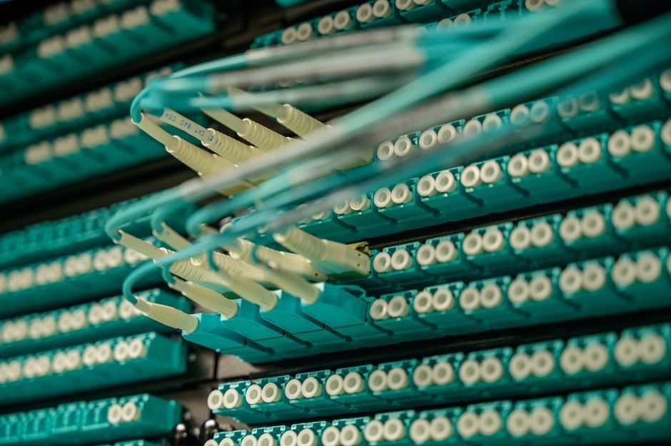 fiber optic cable close up