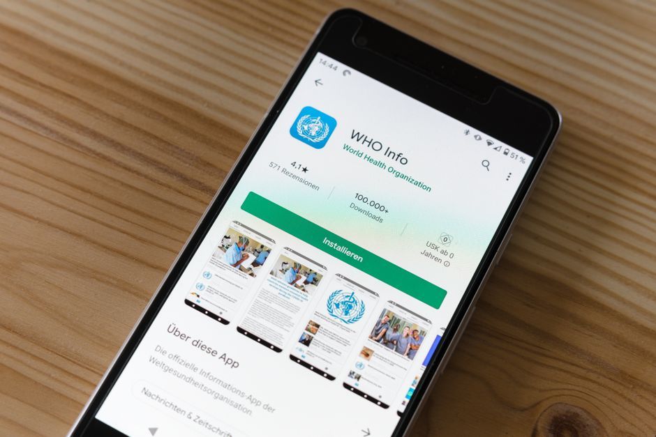 smartphone app logo display