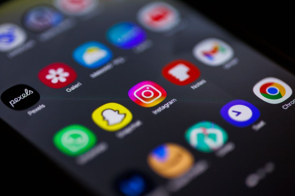 smartphone screen social media travel app display