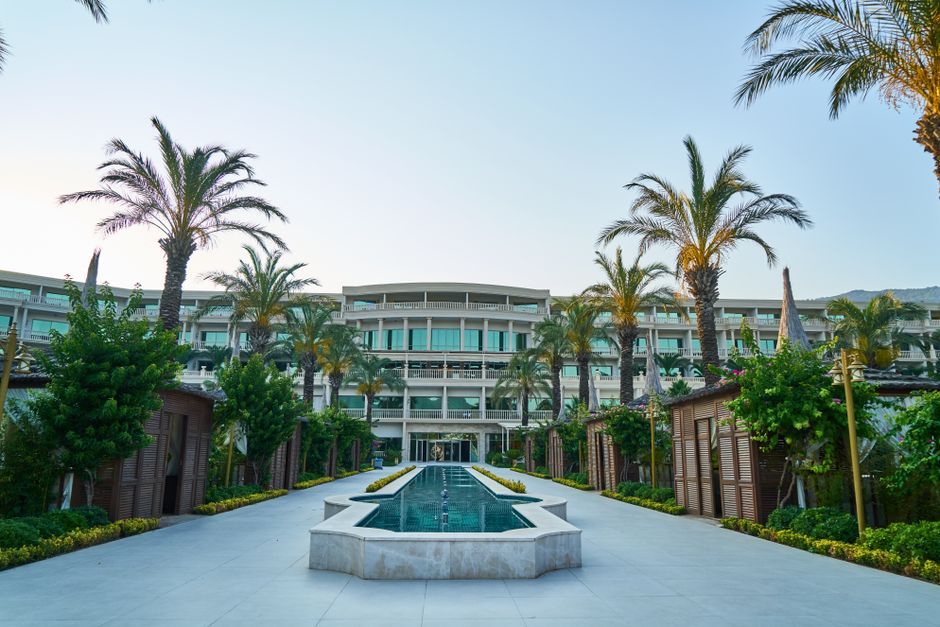 luxury resort hotel swimming pool exterior architecture daytime