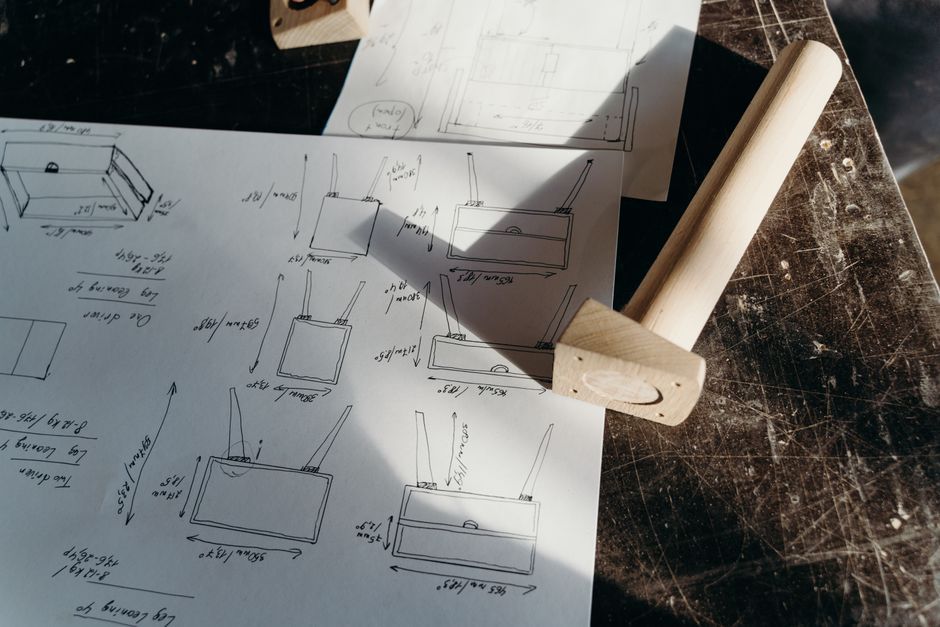 architectural drawing wooden structure assembly