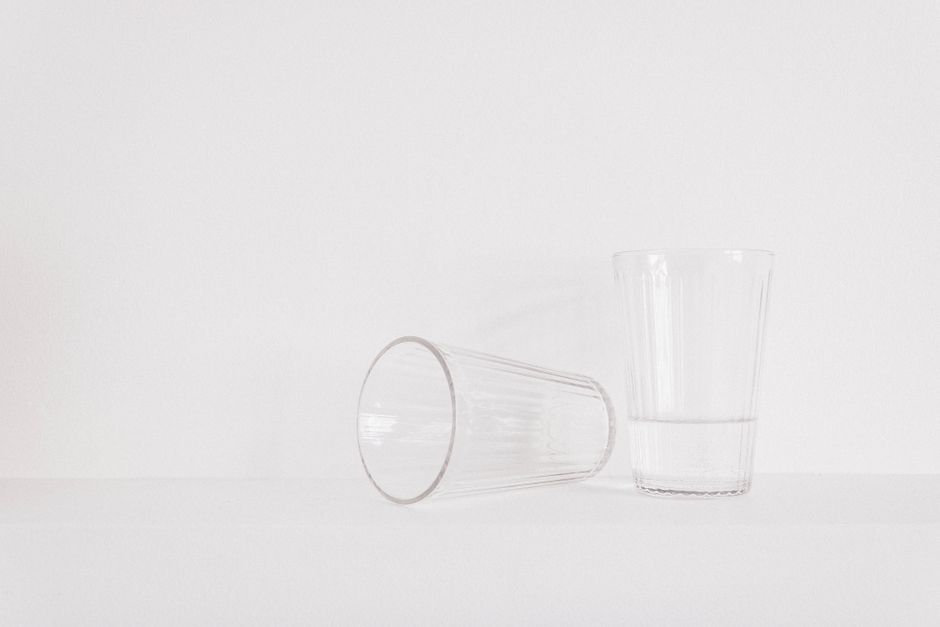 colored glass tumbler tabletop product design