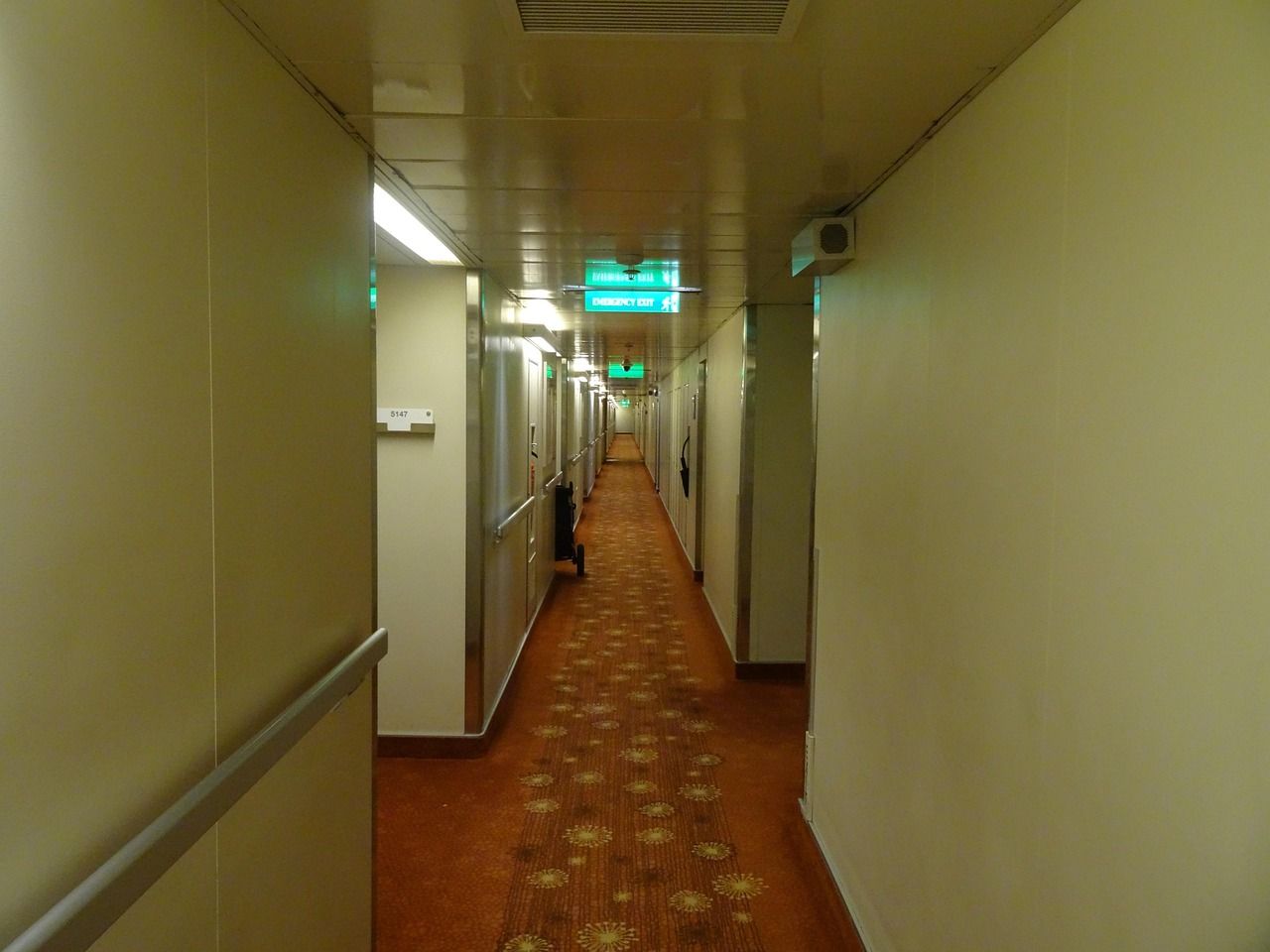 hotel corridor key card security building