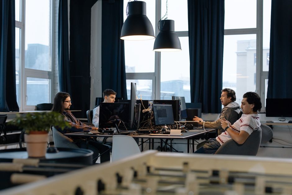 Icelandic audio technology startup office computer workspace