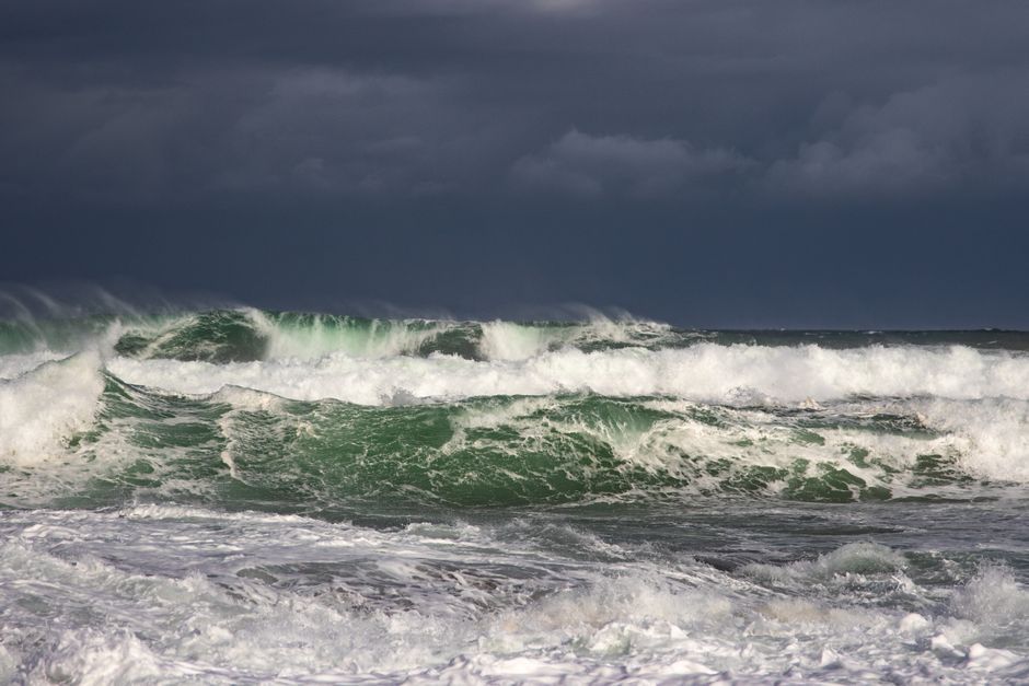 coastal storm surge high waves ocean