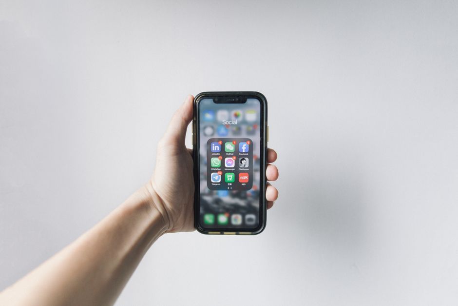 smartphone showing social media app