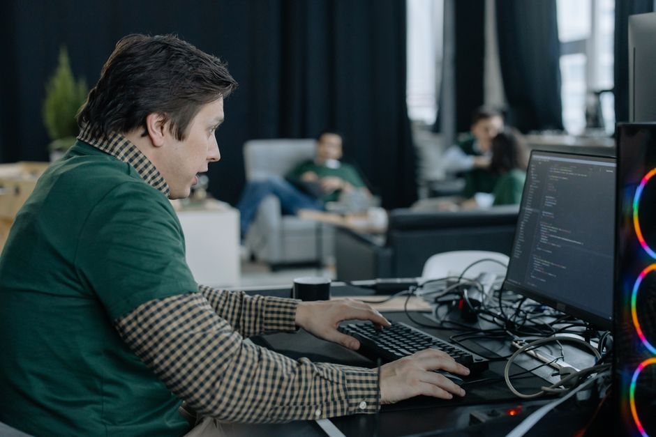 software development office workspace team no logo