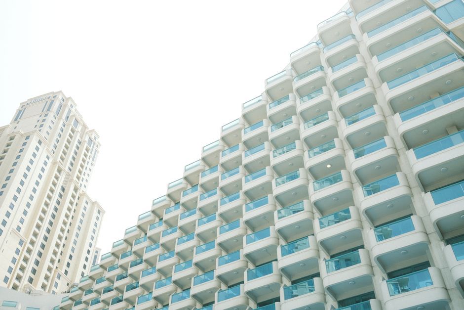 Dubai modern apartment building exterior